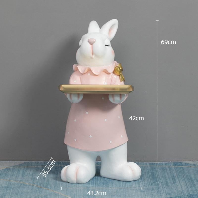 Rabbit Butler with Tray Large Statue – CORX Designs