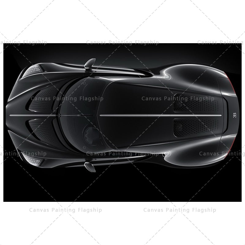CORX Designs - Black Bugatti La Voiture Noire Sports Car Canvas Art - Review
