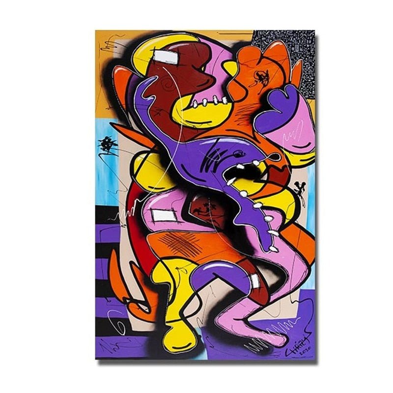 CORX Designs - Abstract Picasso Graffiti Figure Canvas Art - Review