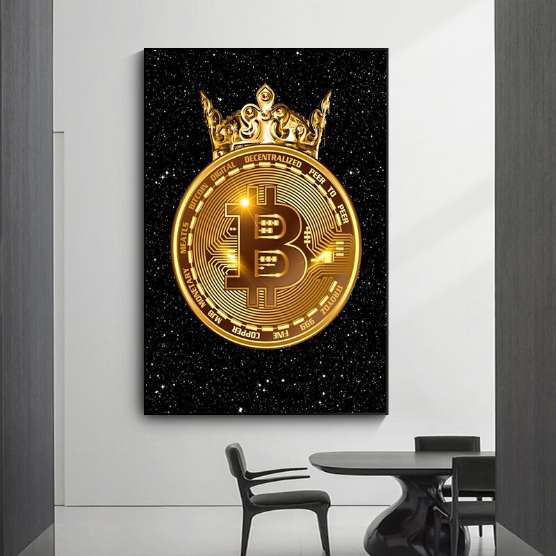CORX Designs - Sparkling Golden Crown Bitcoin Canvas Art - Review