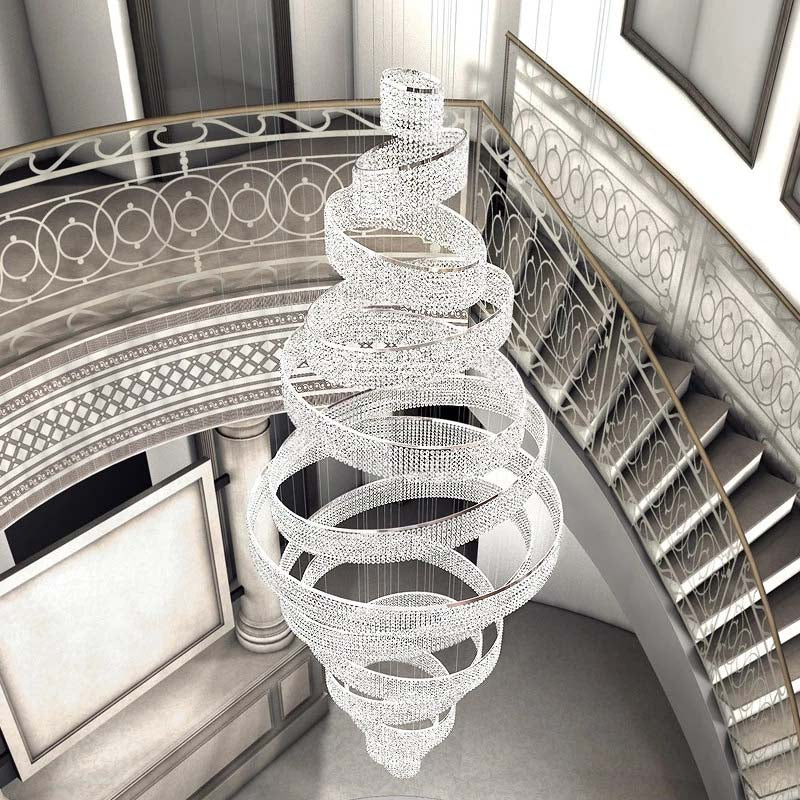 CORX Designs - Verzosa Luxury Staircase Crystal Ring Chandelier - Review