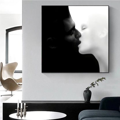 CORX Designs - Black and White Lovers Kiss Canvas Art - Review