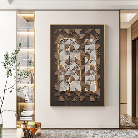 CORX Designs - Abstract Wood Geometric Pattern Canvas Art - Review