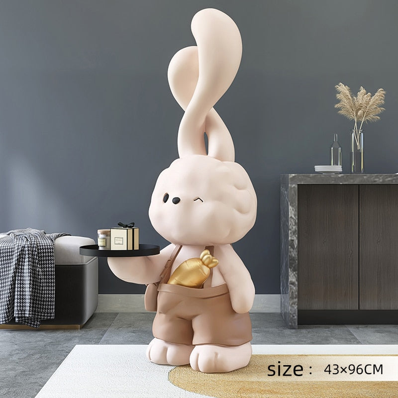 CORX Designs - Cute Rabbit Bunny Large Statue with Tray - Review