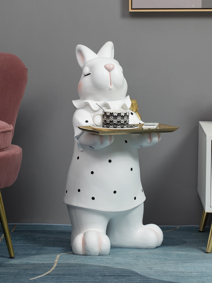 Rabbit Butler with Tray Large Statue – CORX Designs