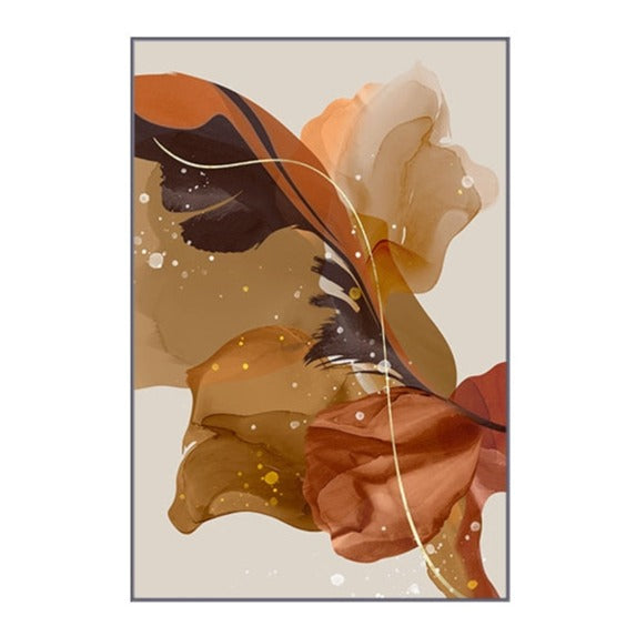 CORX Designs - Abstract Beige Brown Gray Feather Flowers Canvas Art - Review