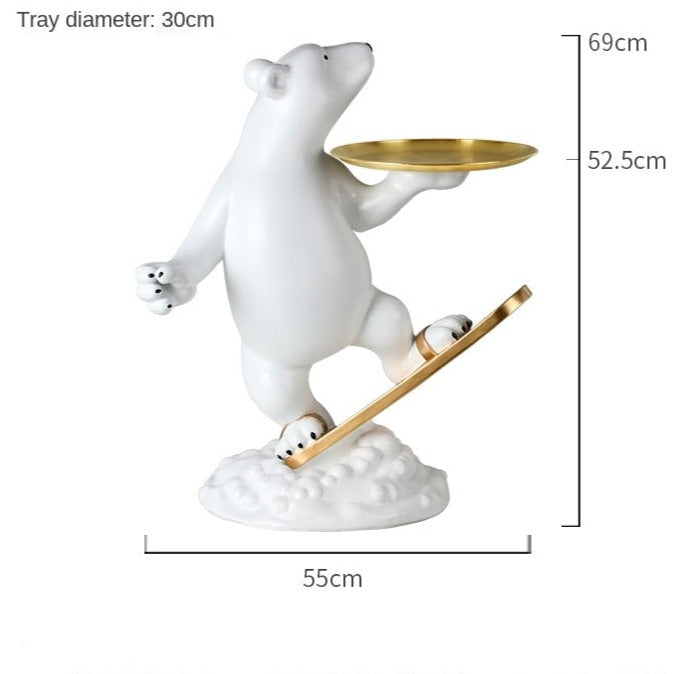 CORX Designs - Polar Bear Snow Board Large Floor Statue with Tray - Review