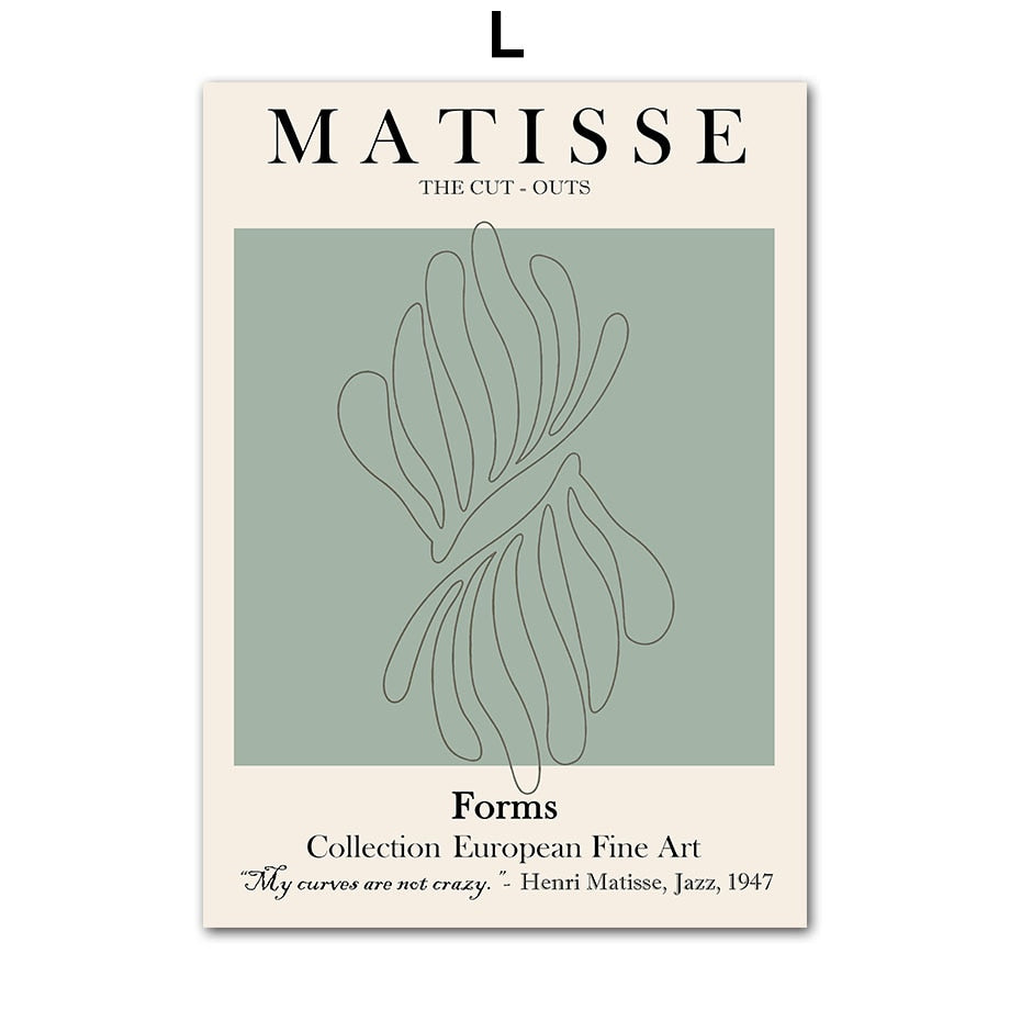 CORX Designs - Abstract Matisse Pastel Green Flowers Leaf Coral Canvas Art - Review