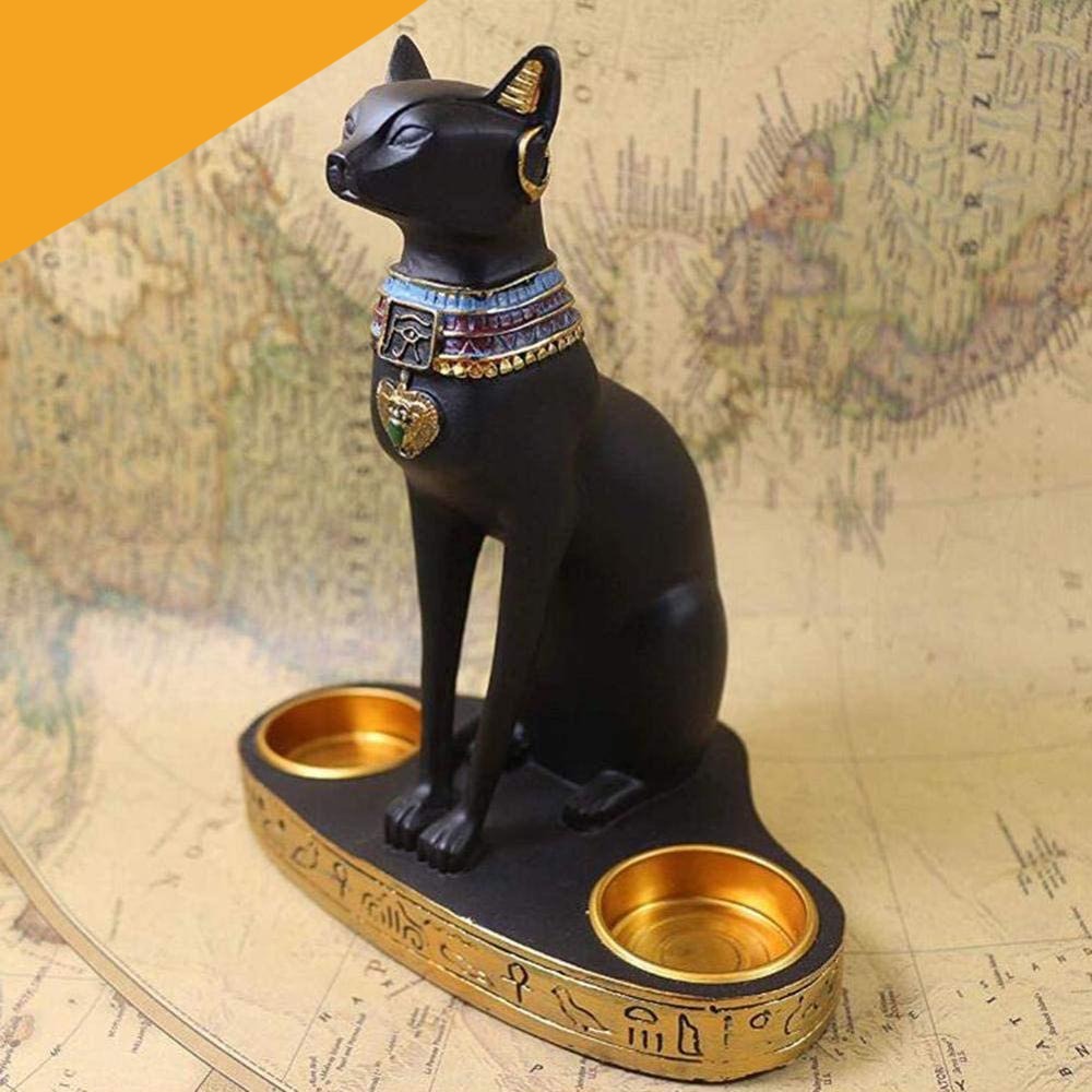 CORX Designs - Egyptian Cat Candle Holder Resin Statue - Review