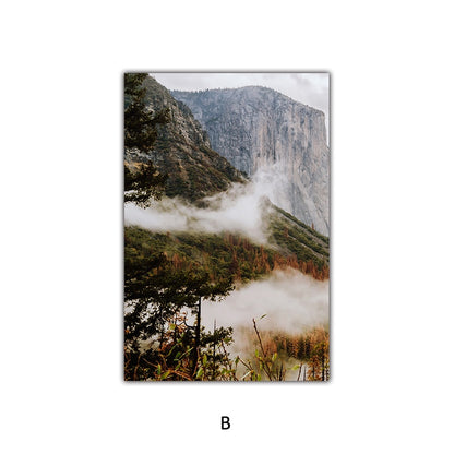 CORX Designs - Scenery Cloudy Fog Mountain and Forest Canvas Art - Review
