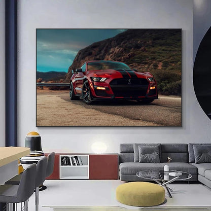 CORX Designs - Fords Mustang Shelby GT500 Red Car Canvas Art - Review