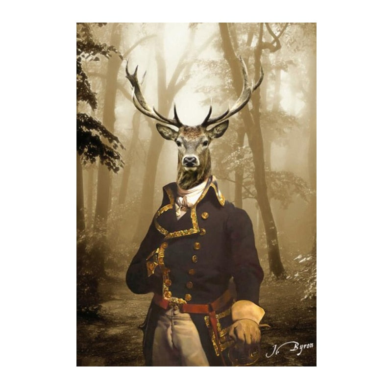 CORX Designs - Animal Suit Deer in Foggy Forest Canvas Art - Review