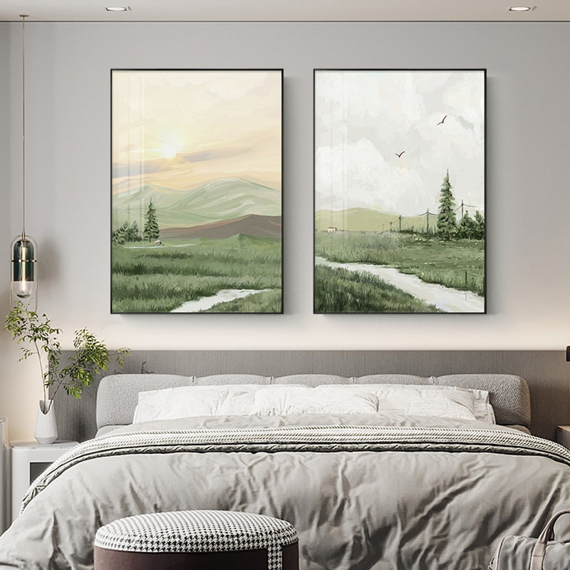 CORX Designs - Grass Mountain Landscape Canvas Art - Review