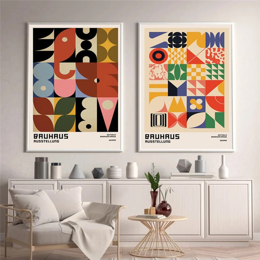 CORX Designs - Abstract Geometry Bauhaus Colorful Canvas Art - Review