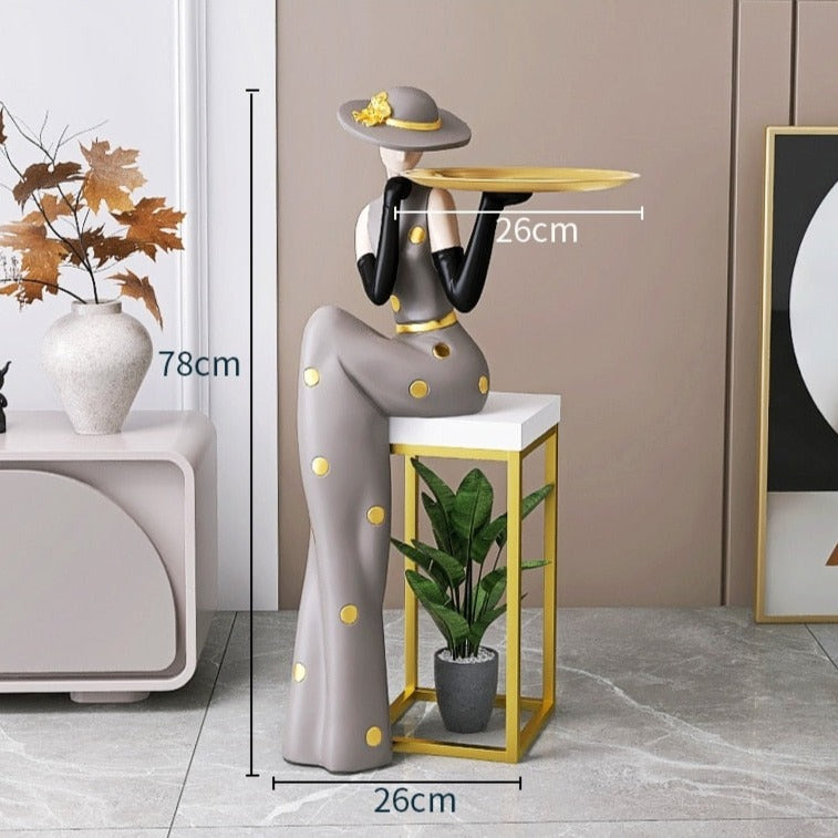 CORX Designs - Sitting Elegant Woman Big Statue with Tray - Review