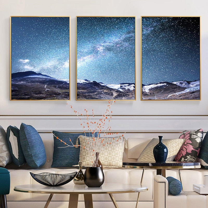 CORX Designs - Starry Night Sky Landscape Canvas Art - Review