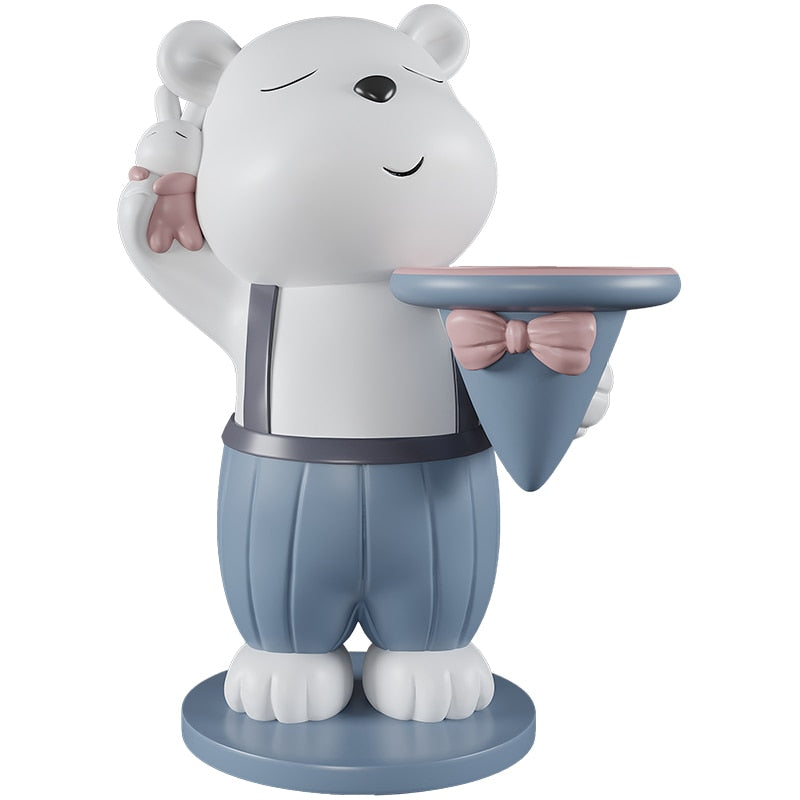 CORX Designs - Cute Polar Bear Hat Statue with Tray - Review