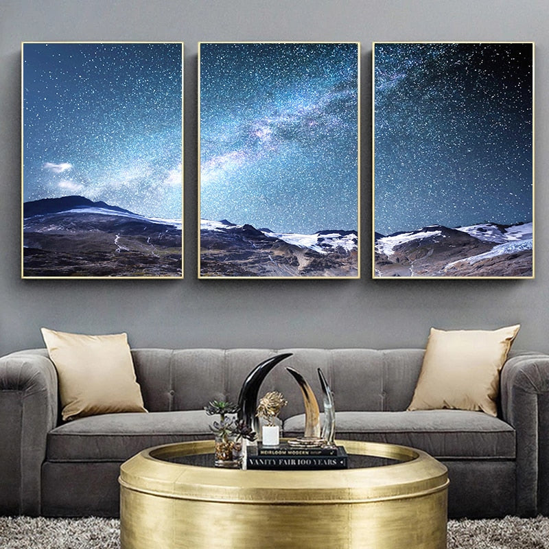 CORX Designs - Starry Night Sky Landscape Canvas Art - Review