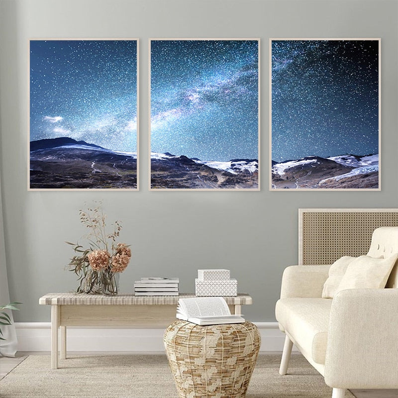 CORX Designs - Starry Night Sky Landscape Canvas Art - Review