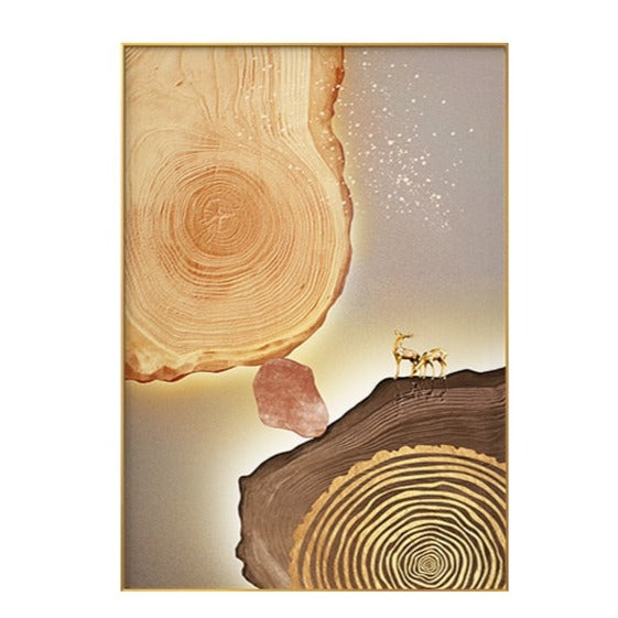 CORX Designs - Abstract Gold Foil Annual Ring Canvas Art - Review