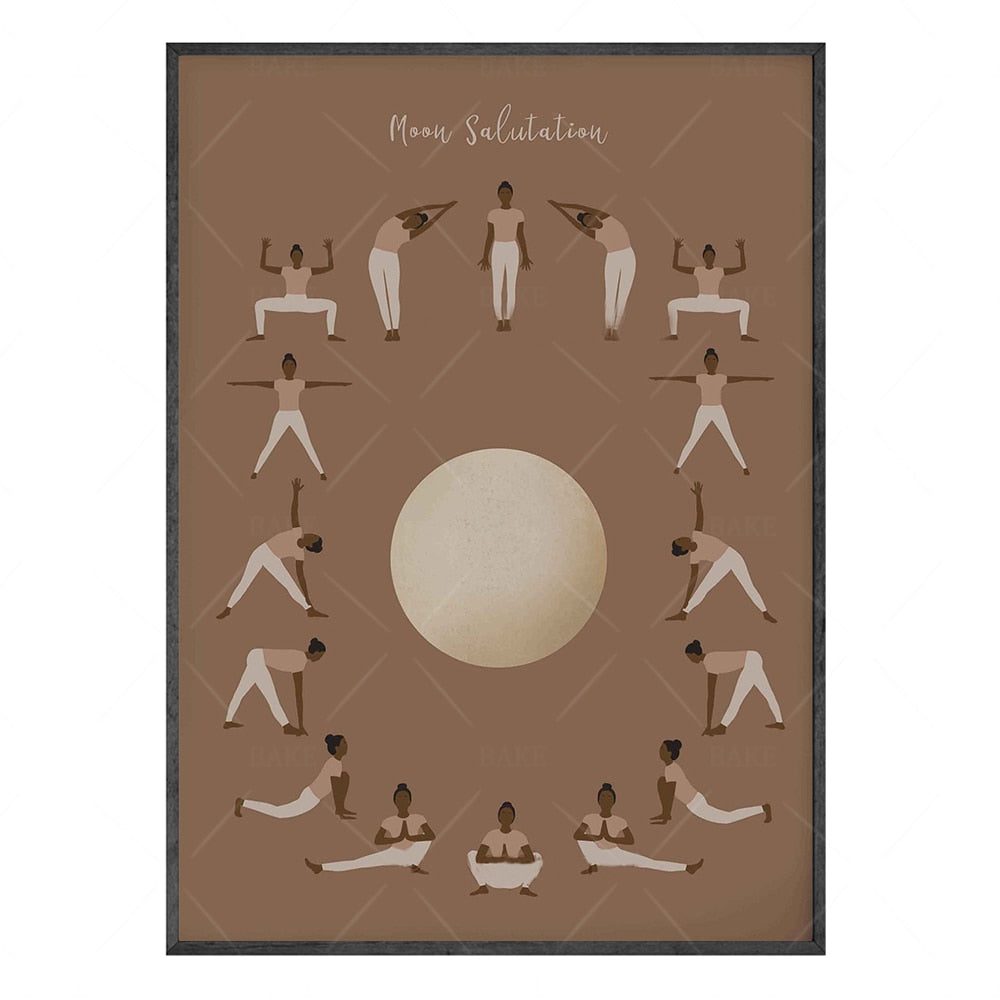 CORX Designs - Yoga Sun and Moon Salutation Canvas Art - Review