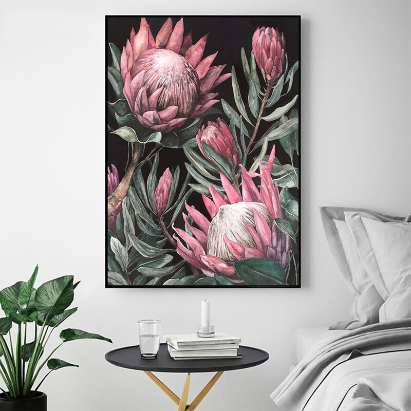 CORX Designs - Vintage Pink Flowers Leaves Canvas Art - Review