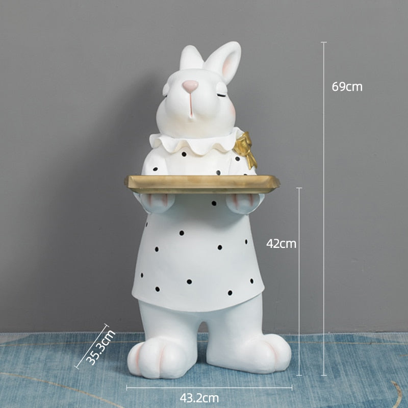 Rabbit Butler with Tray Large Statue – CORX Designs