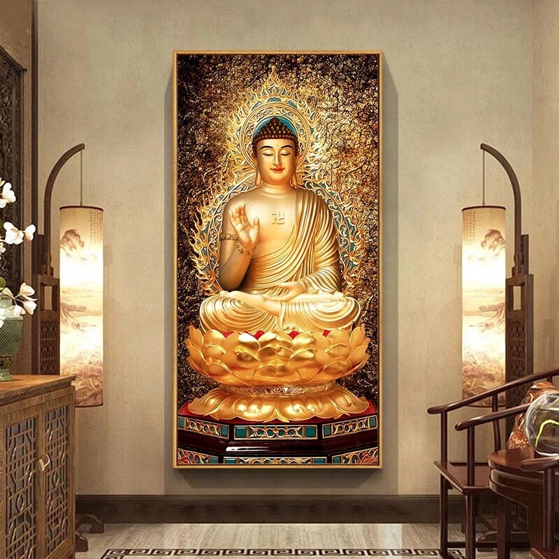 CORX Designs - Golden Buddha Lotus Canvas Art - Review