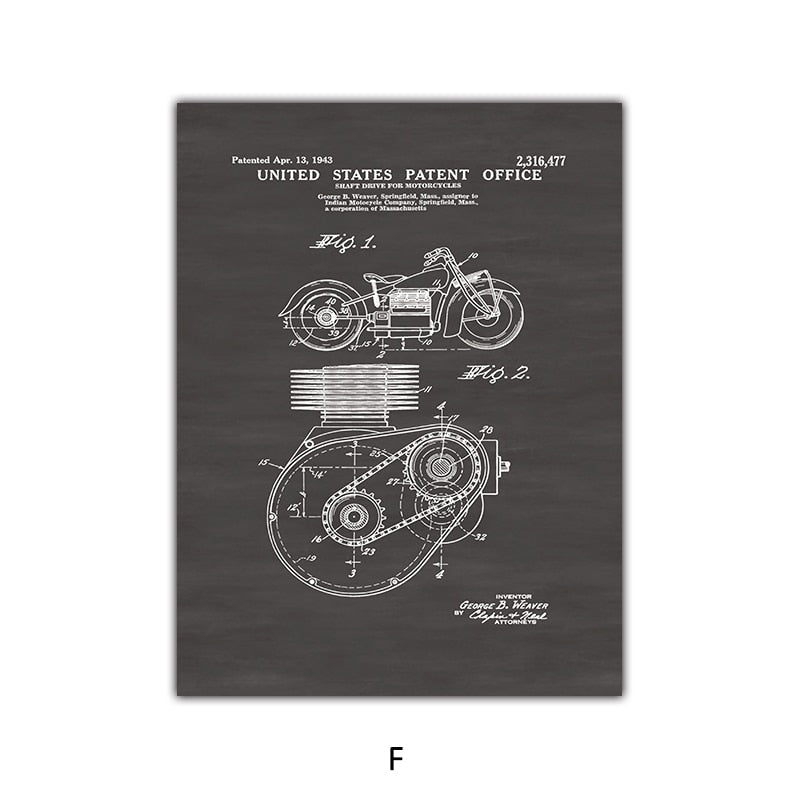 CORX Designs - Retro Motorcycle Blueprint Canvas Art - Review
