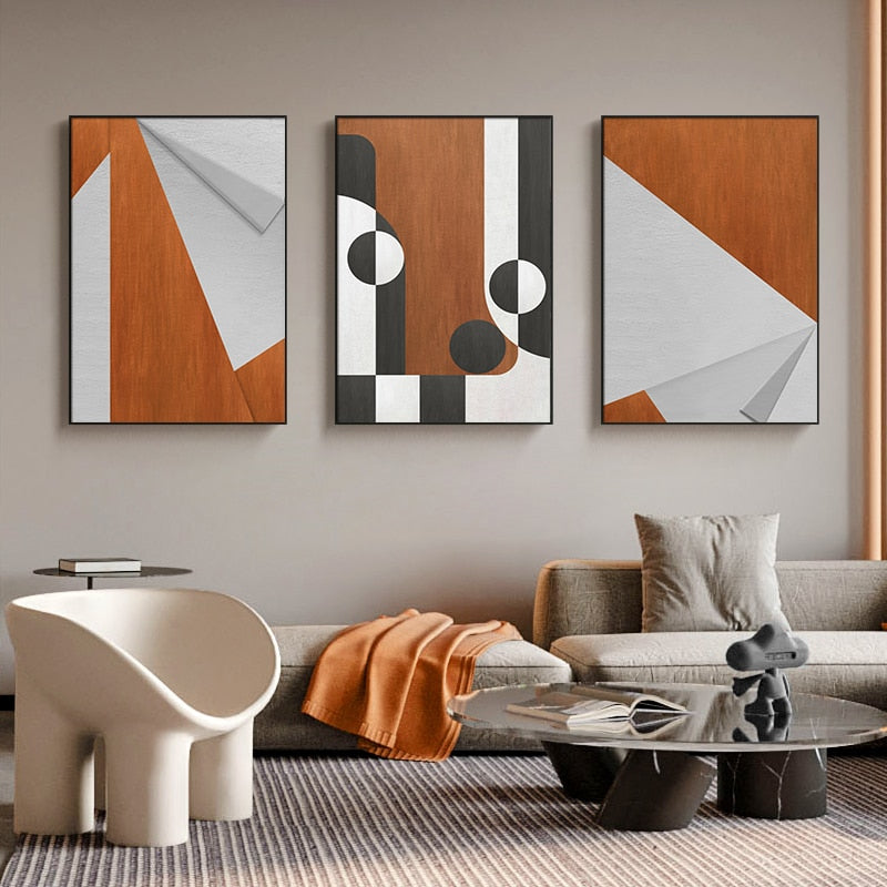 CORX Designs - Modern Geometry Orange Canvas Art - Review