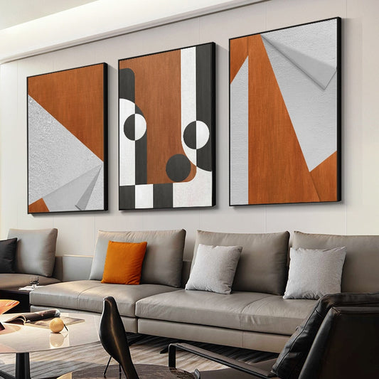 CORX Designs - Modern Geometry Orange Canvas Art - Review