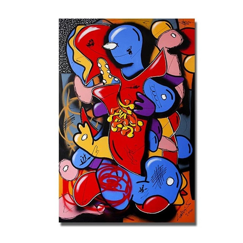 CORX Designs - Abstract Picasso Graffiti Figure Canvas Art - Review