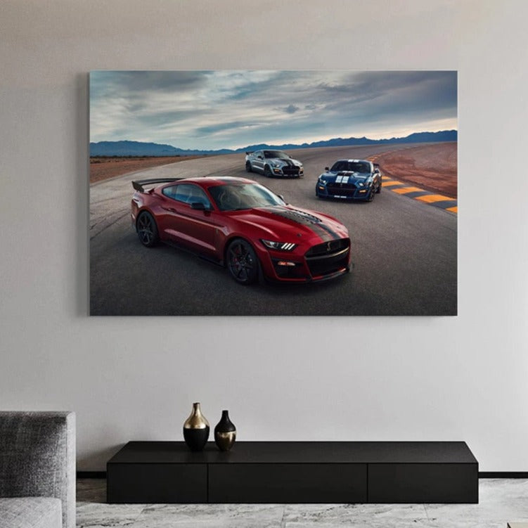 CORX Designs - Fords Mustang Shelby GT500 Red Car Canvas Art - Review