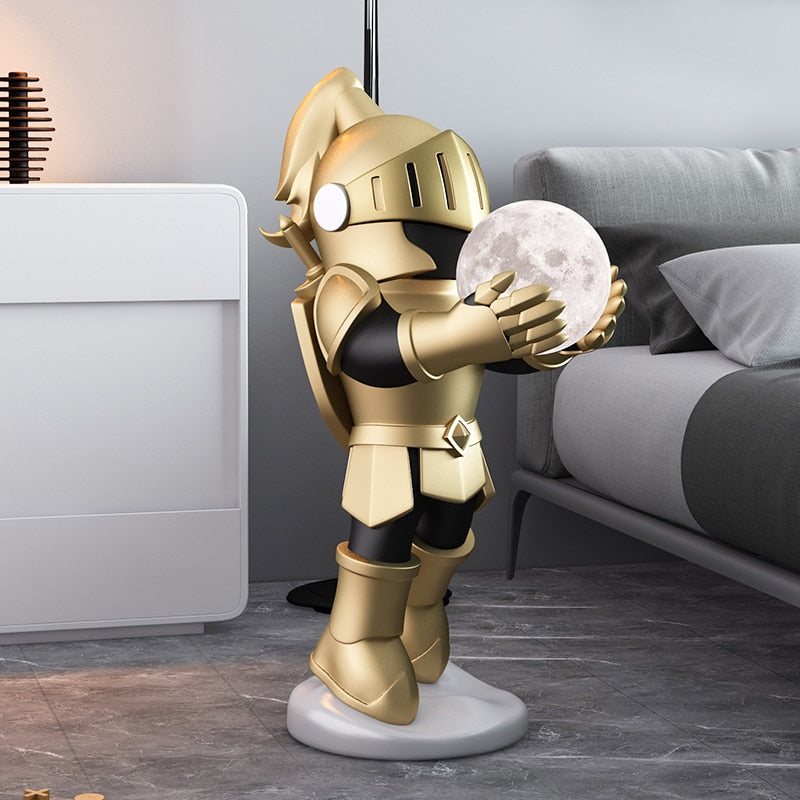CORX Designs - Knight with Moon Lamp Floor Statue - Review