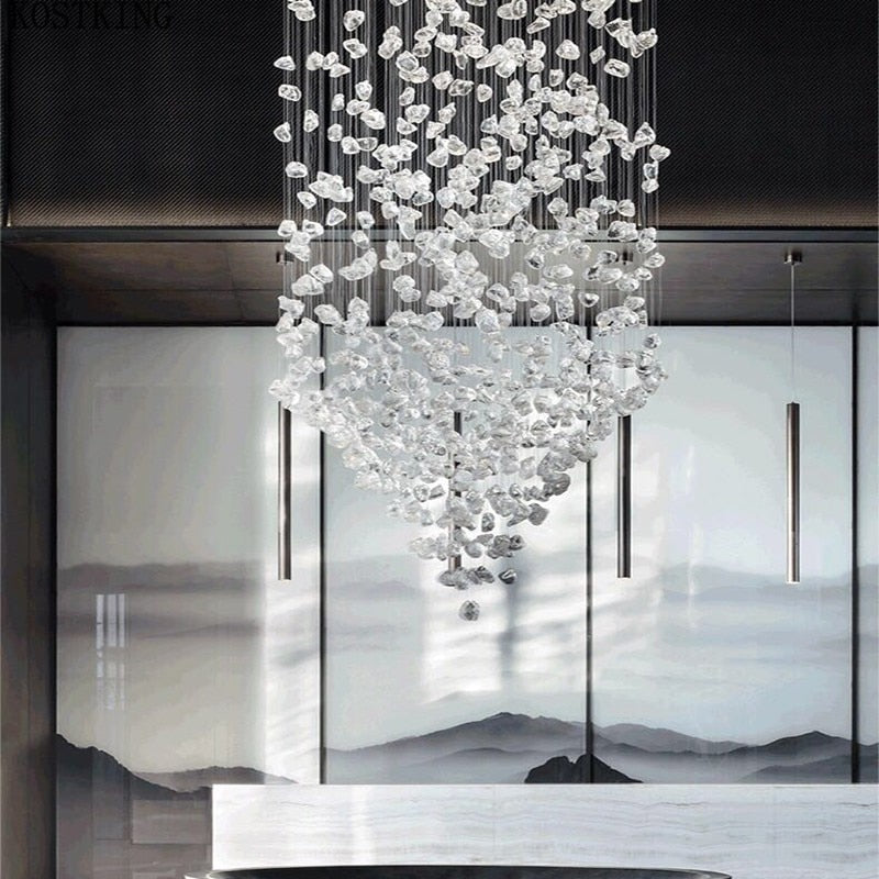 CORX Designs - Luxury Long Crystal Stone Chandelier - Review