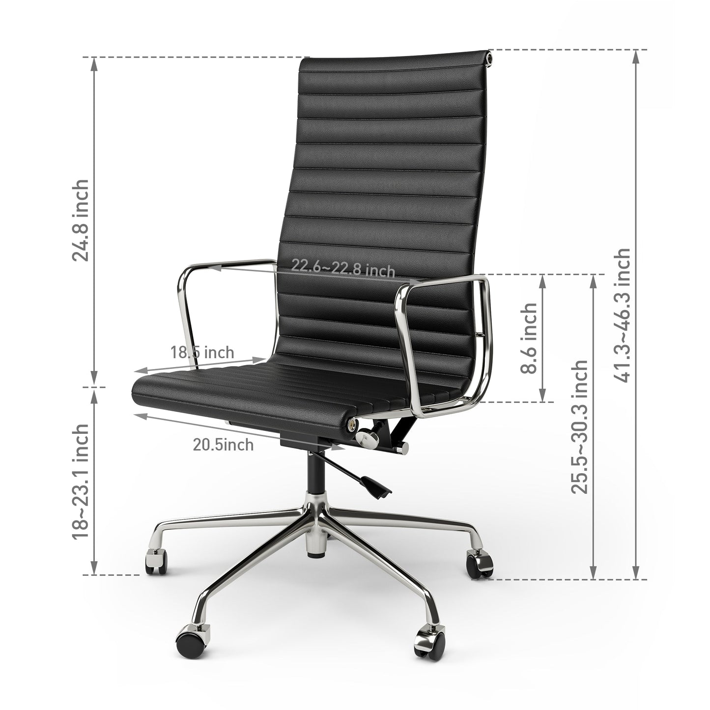 CORX Designs - Eames Aluminum Group Office Chair with Genuine Leather - Review