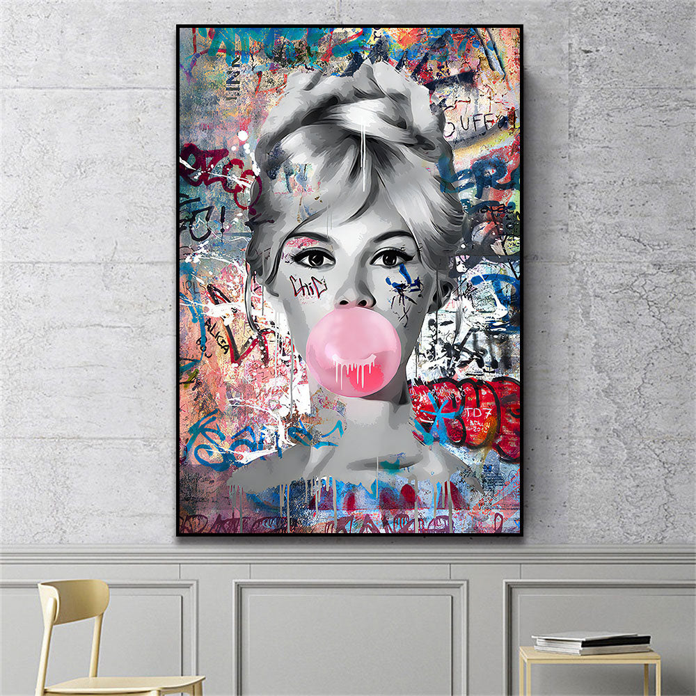 CORX Designs - Marilyn Monroe And Audrey Hepburn Pink Bubble Graffiti Pop Art Canvas - Review