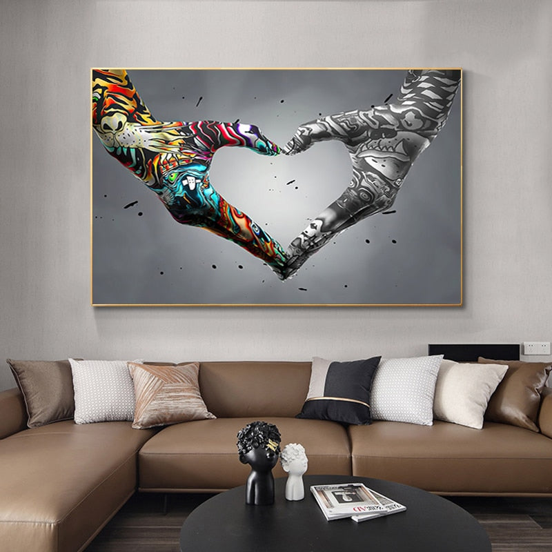 CORX Designs - Abstract Graffiti Heart Hand Canvas Art - Review