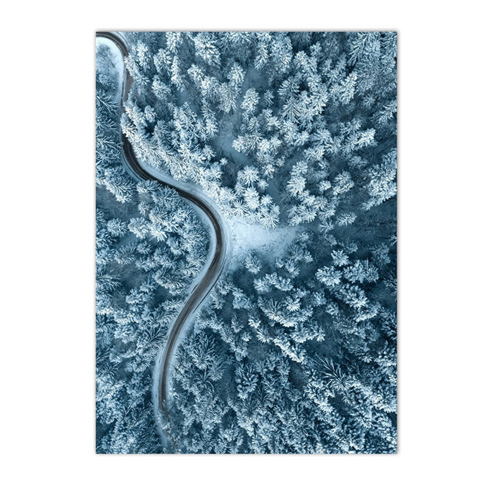 CORX Designs - Snow Mountain Forest Winter Canvas Art - Review