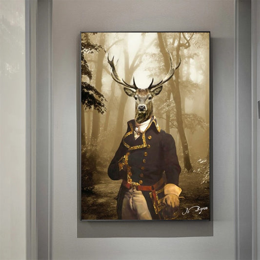 CORX Designs - Animal Suit Deer in Foggy Forest Canvas Art - Review