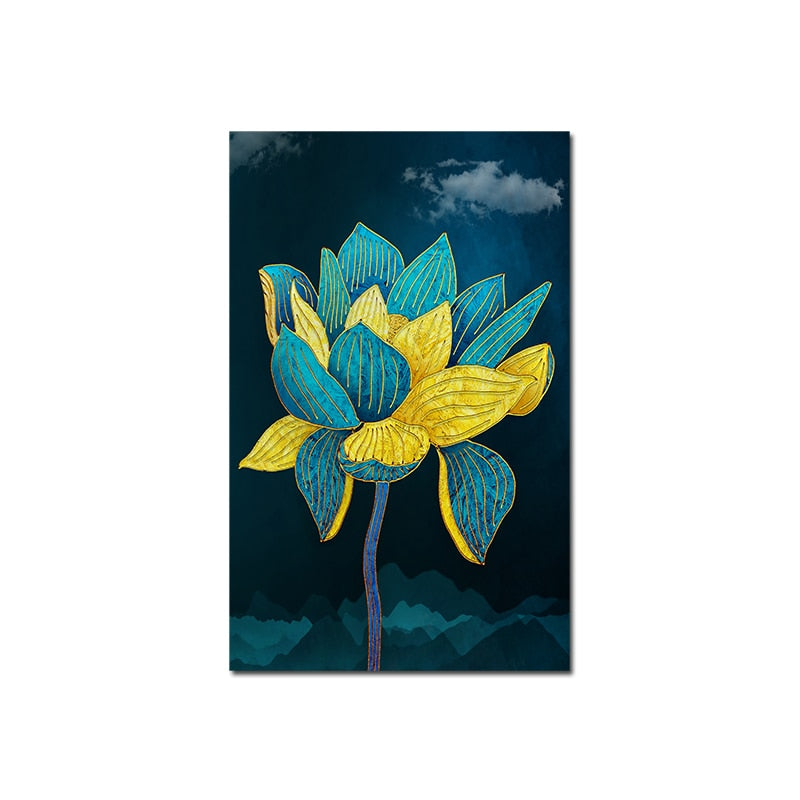 CORX Designs - Turquoise Flower Abstract Canvas Art - Review