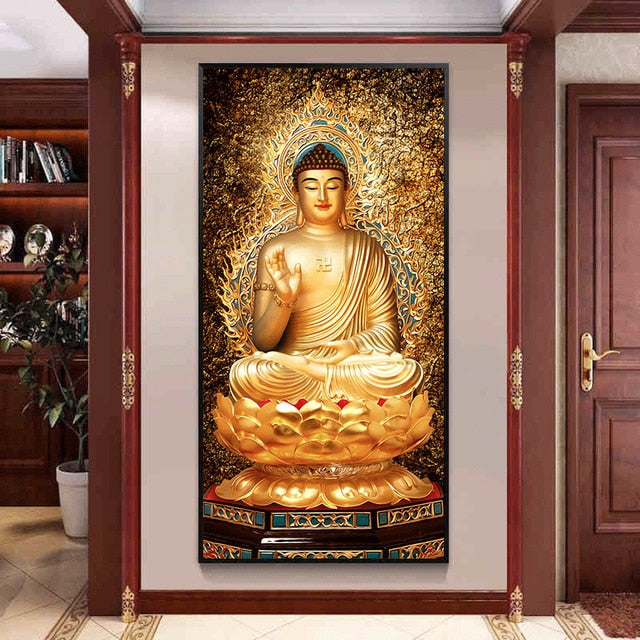 CORX Designs - Golden Buddha Lotus Canvas Art - Review