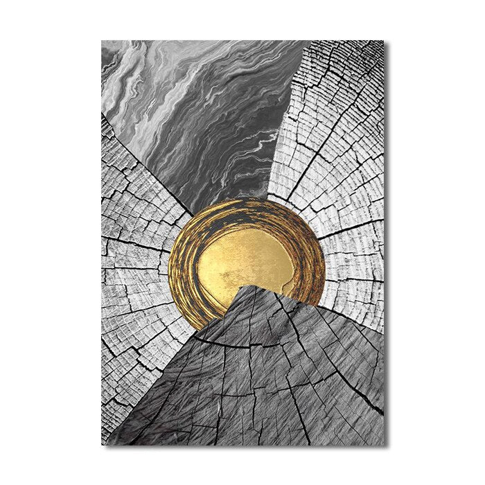 CORX Designs - Abstract Wood Black Gold Texture Canvas Art - Review