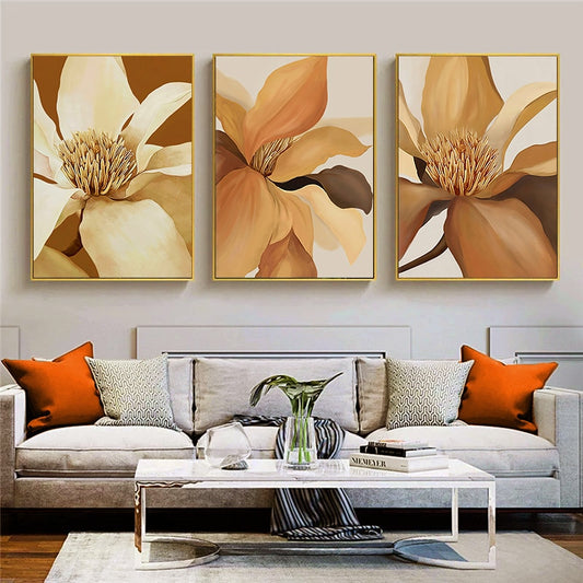 CORX Designs - Beige Orange Peony Flower Canvas Art - Review