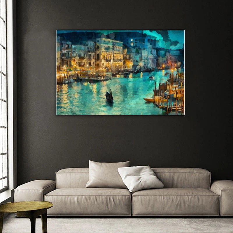 CORX Designs - Water City Venice Oil Painting Canvas Art - Review