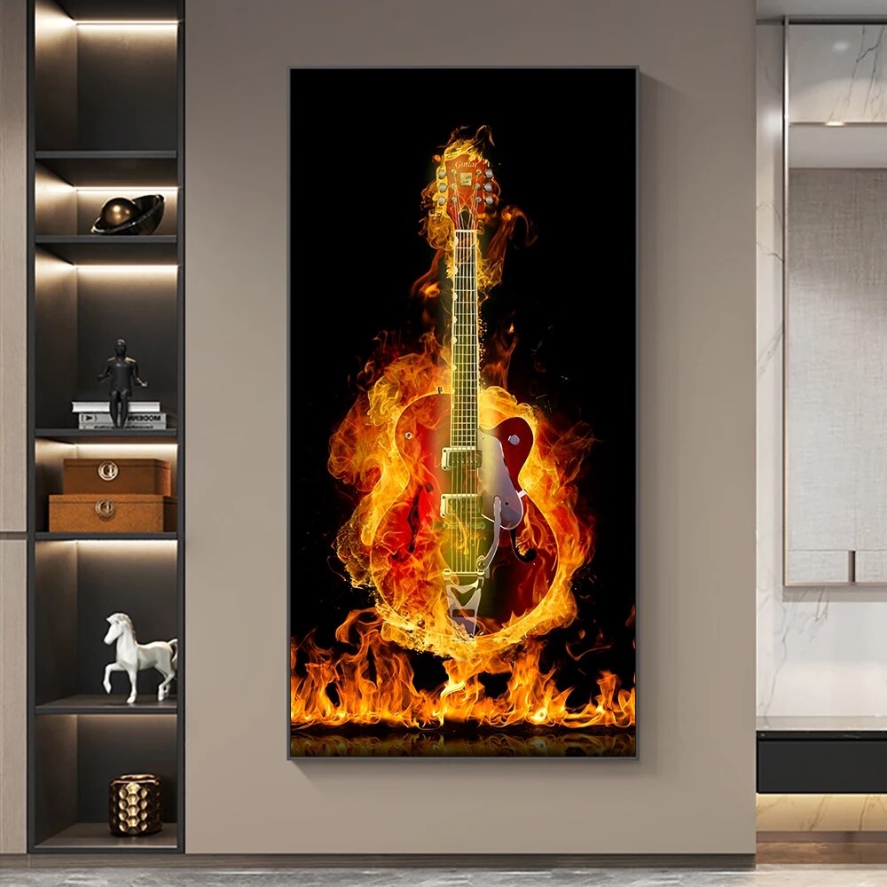 CORX Designs - Burning Electric Guitar Canvas Art - Review