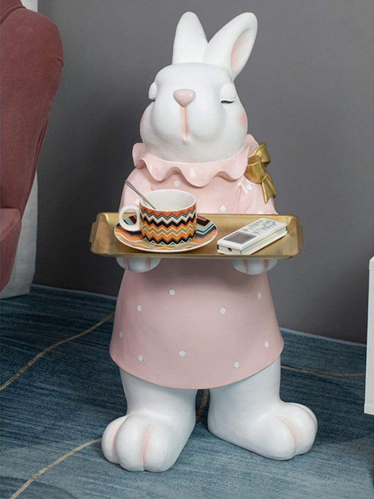 Rabbit Butler with Tray Large Statue – CORX Designs
