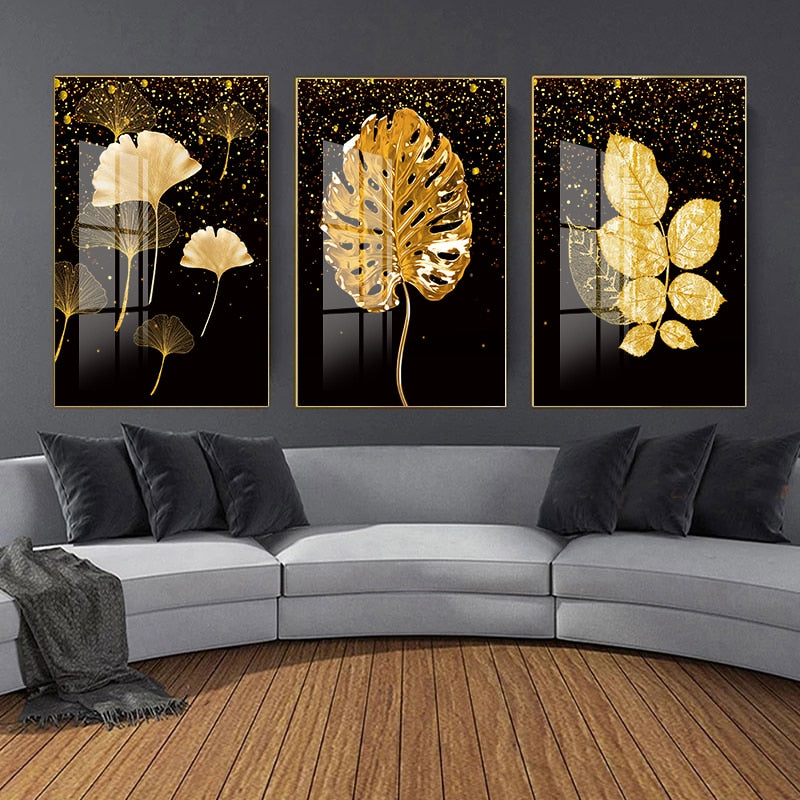 CORX Designs - Black Gold Ginkgo Leaf Canvas Art - Review