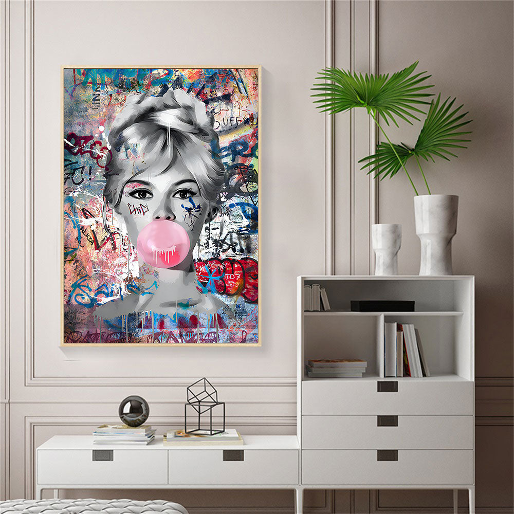 CORX Designs - Marilyn Monroe And Audrey Hepburn Pink Bubble Graffiti Pop Art Canvas - Review