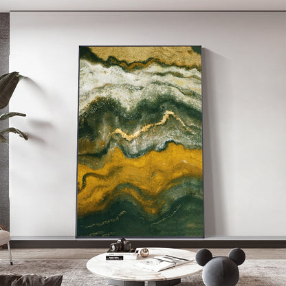CORX Designs - Abstract Marble Yellow Gray Canvas Art - Review